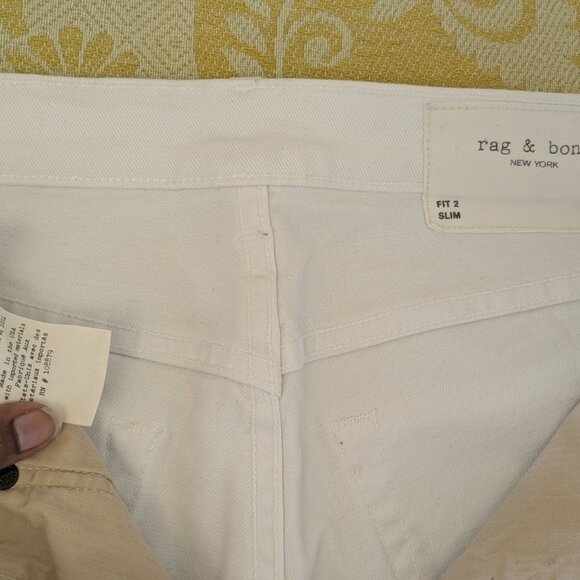 Rag and Bone Fit 2 Slim Jeans - Sz 29 - White - Picture 4 of 5